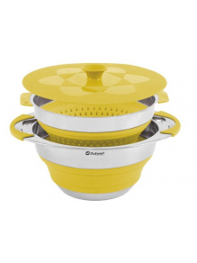 Misa składana z pokrywką i cedzakiem Collaps Pot w/colander & lid 4.5L Yellow - Outwell