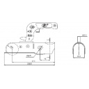 Zaczep kulowy 750 Ø45 rozs. 40 pionowo/poziomo - Steelpress