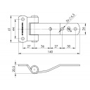 Zawias burtowy przyczepy ZW-02.106A - Steelpress