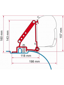 Adapter do markizy F45 Kit Ducato/Jumper/Boxer (High Roof) 1994-2006 - Fiamma