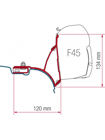 Adapter do markizy F45 VW T5/T6 Wielka Brytania - Fiamma