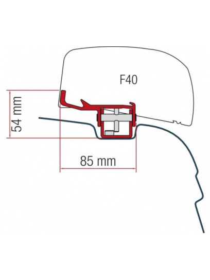 Adapter do markizy F40Van Kit VWT5/T6 Kit UK Version - Fiamma