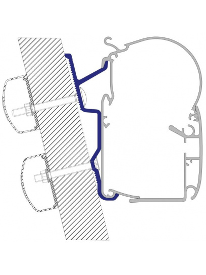 Adapter do markizy ściennej PW Ducato H3+LE VOY 4M - Dometic