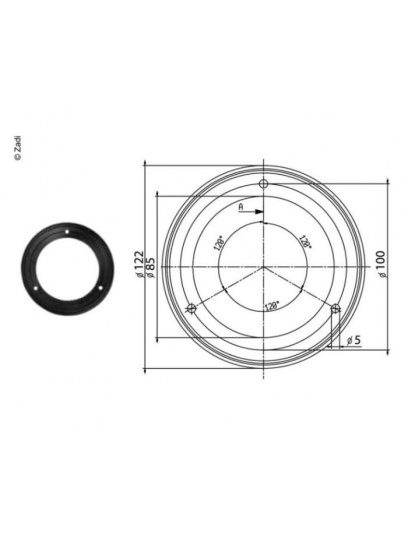 Uszczelka gumowa pod wlew 123x84 mm - Zadi