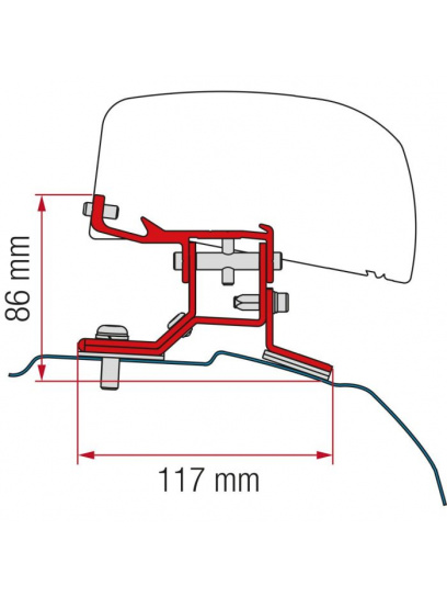 Adapter do markizy F40Van Kit Ford Custom L2 (LHD + RHD) - Fiamma