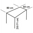 Stół kempingowy Rochefort L 100x68 cm - EuroTrail