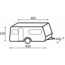 Pokrowiec na przyczepę kempingową Caravan Cover Design 12M 400-450 cm - Brunner