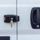 Zamki bezpieczeństwa do kabiny Ford Transit od 2014 + zabezpieczenie drzwi HEOSystem czarny - HEOSolution