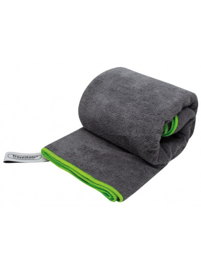 Ręcznik Frotte Microfiber Terry Towel XL Charcoal/Green - TravelSafe