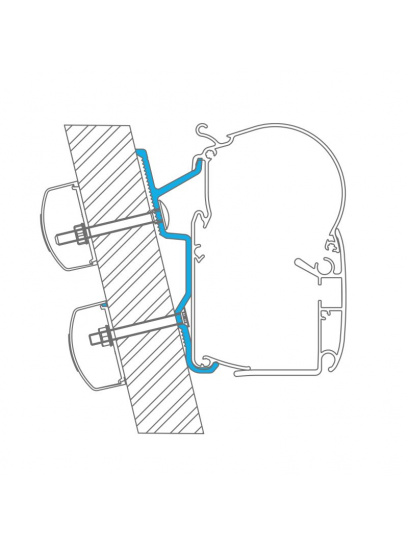 Adapter do markizy ściennej Ducato/Le Voyageur/Jumper/Boxer H3 4,5 m
 - Dometic
