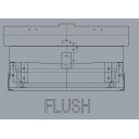 Zamek meblowy do drzwi zatrzaskowy 59x36 mm czarny